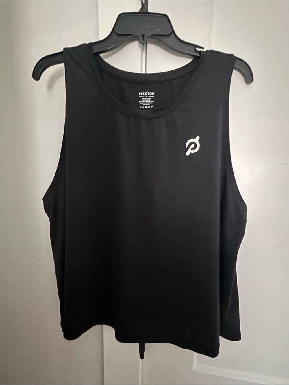 Peloton Black Workout Tank with White Logo